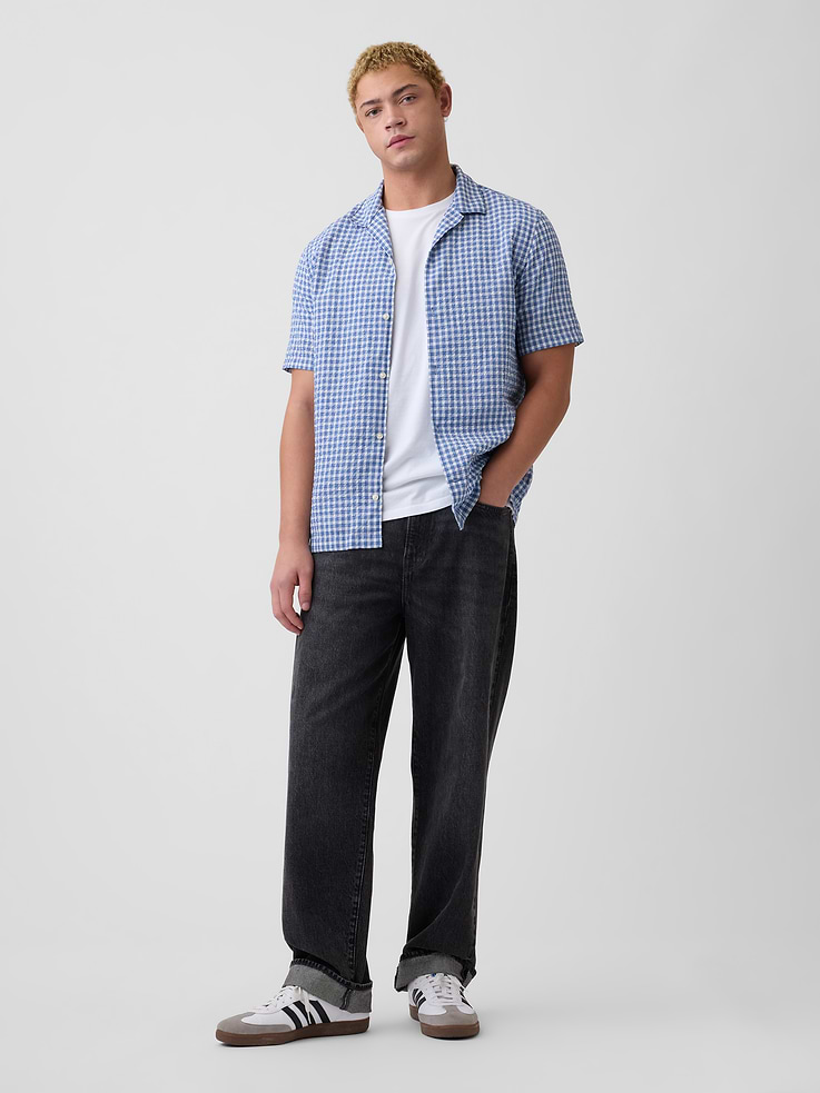 Image number 3 showing, Crinkle-Cotton Vacay Shirt in Standard Fit