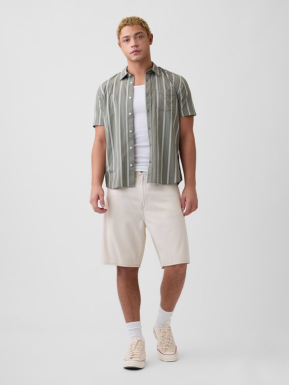 Stretch Poplin Shirt in Standard Fit