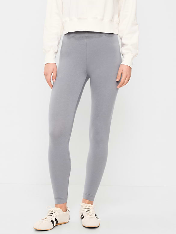 High-Waisted Jersey Fashion Layering Leggings