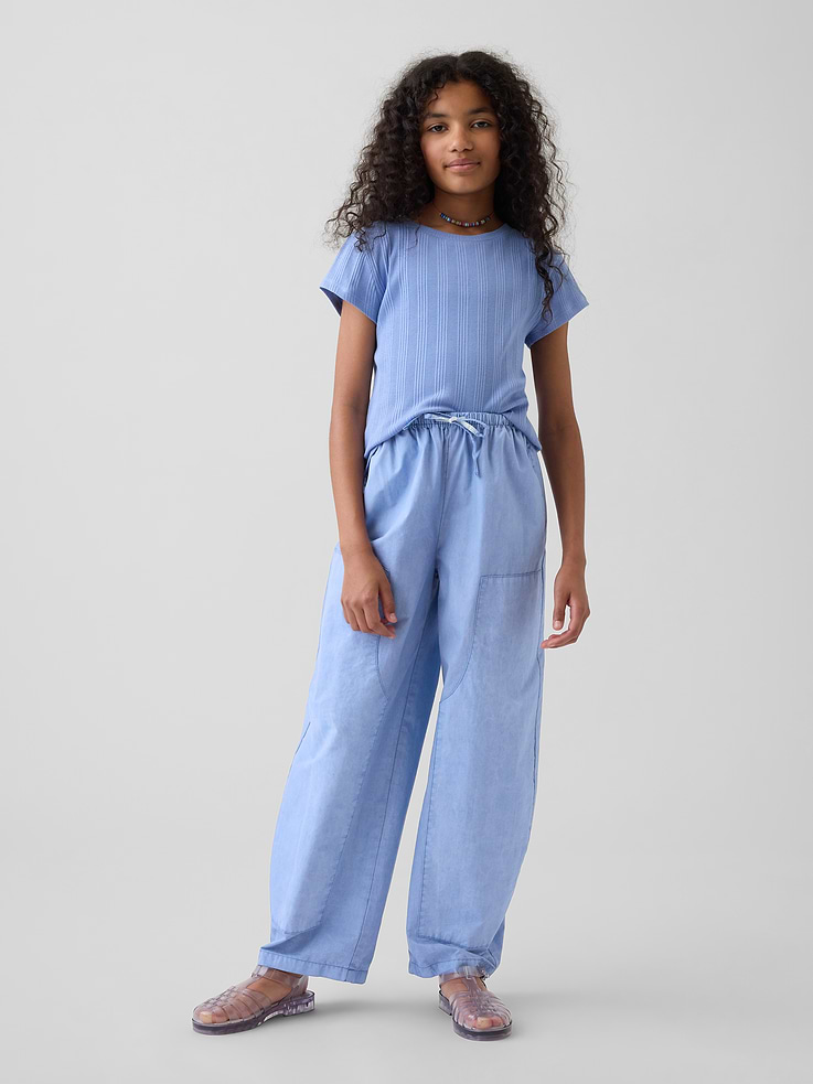 Image number 1 showing, Kids Easy Double-Knee Barrel Pants