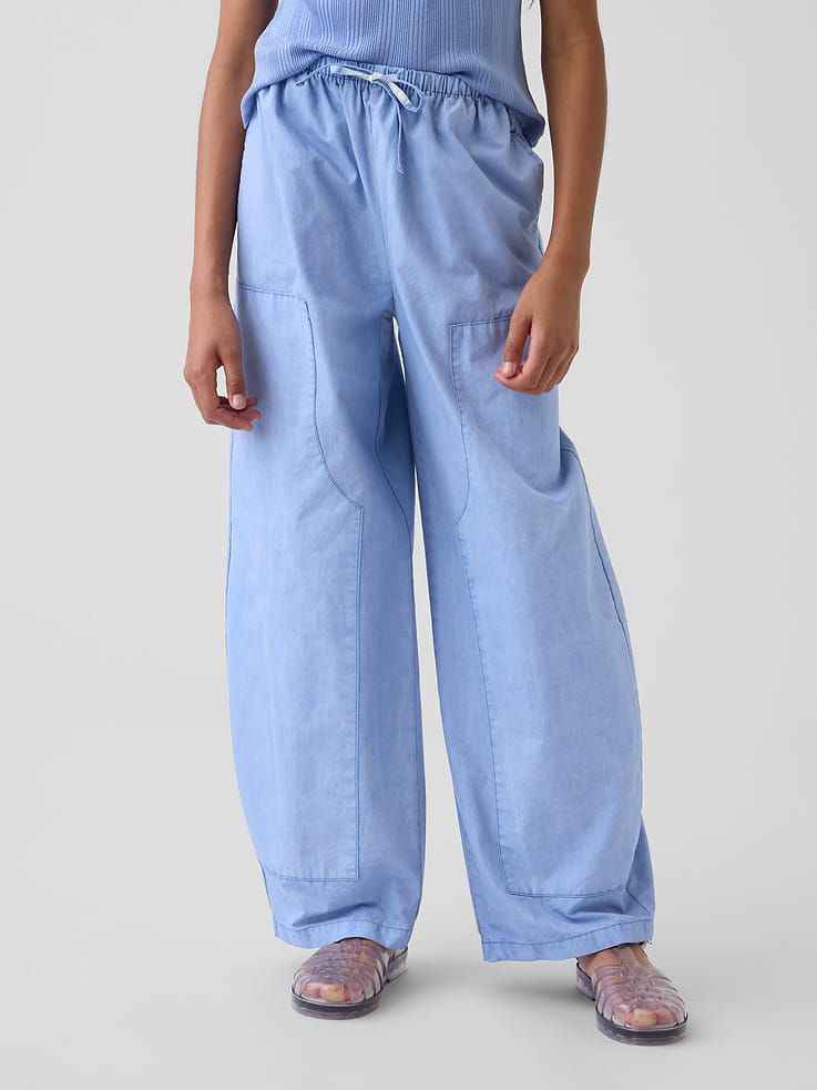 Image number 3 showing, Kids Easy Double-Knee Barrel Pants