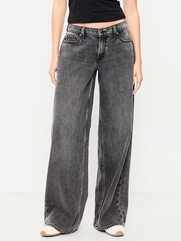 Low-Rise Baggy Wide-Leg Jeans