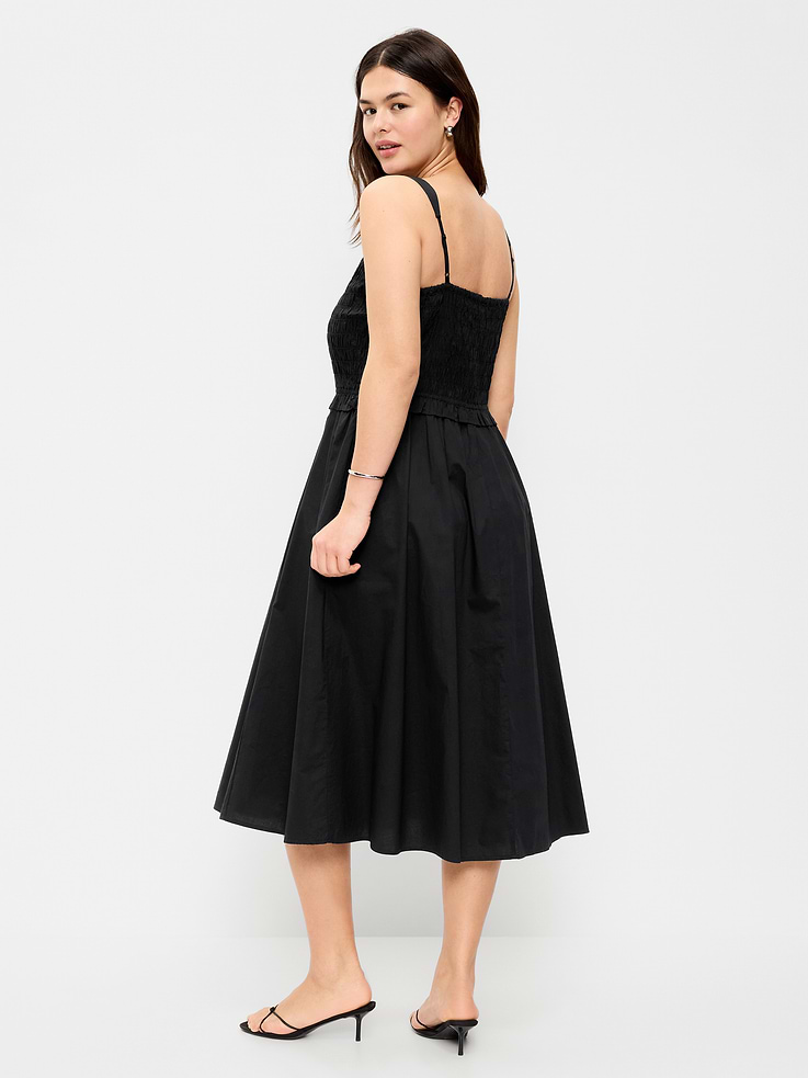 Image number 8 showing, Fit & Flare Smocked-Bodice Midi Dress