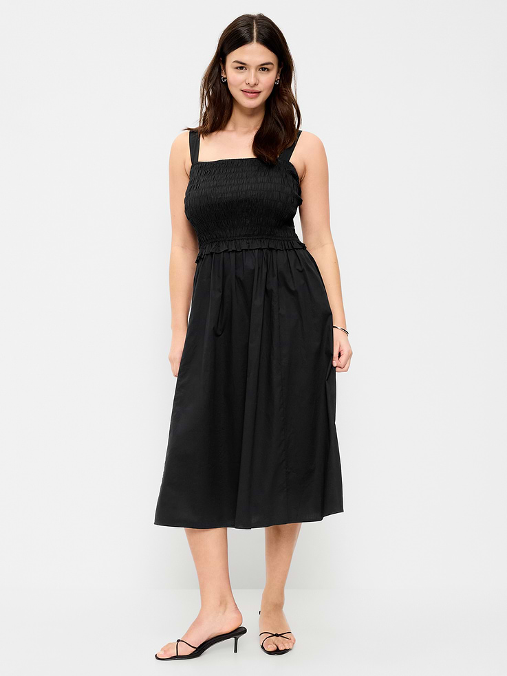 Image number 7 showing, Fit & Flare Smocked-Bodice Midi Dress