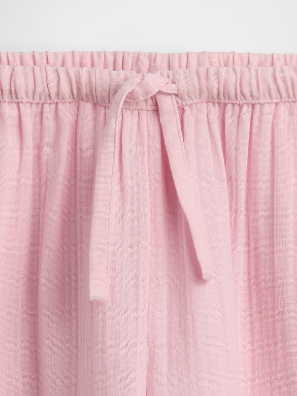 Kids Cotton Gauze Wide-Leg Pants