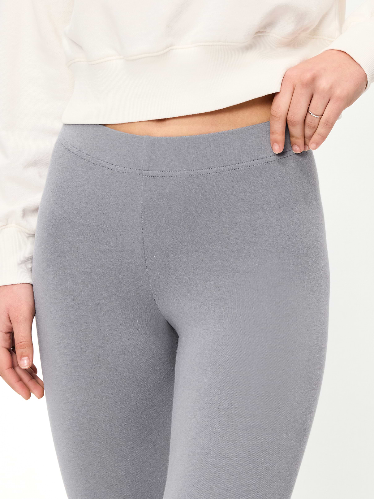 Image number 4 showing, High-Waisted Jersey Fashion Layering Leggings