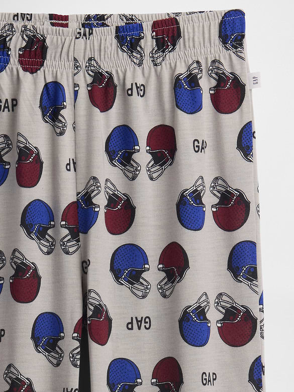 Kids Recycled Football Logo PJ Joggers