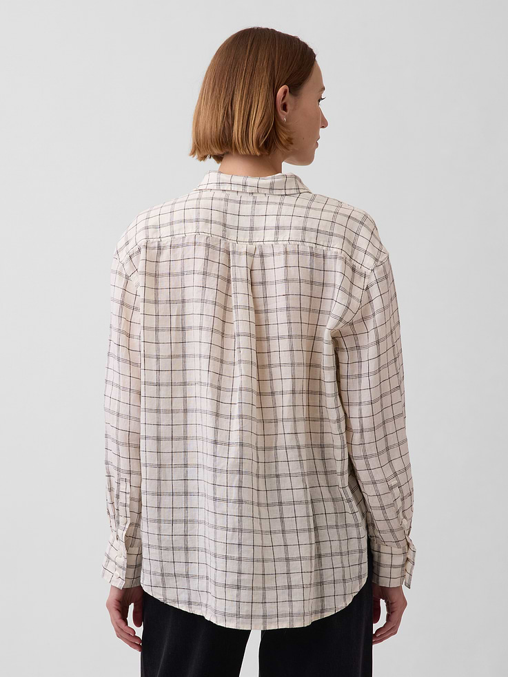 Image number 3 showing, 100% Linen Oversized Shirt