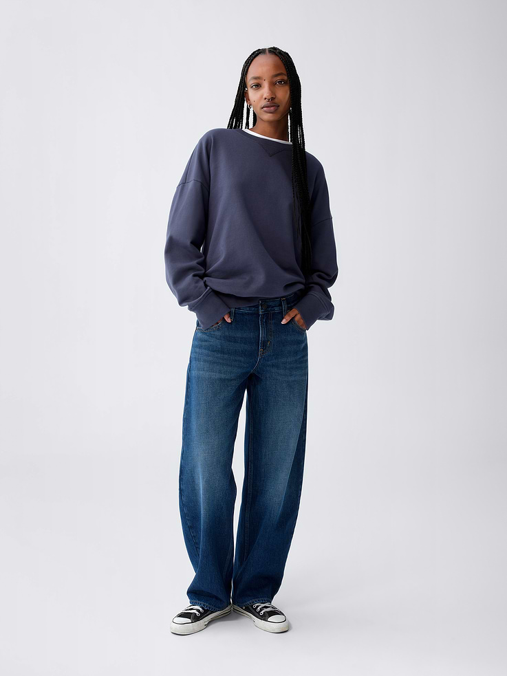 Image number 7 showing, Low Rise Barrel Jeans