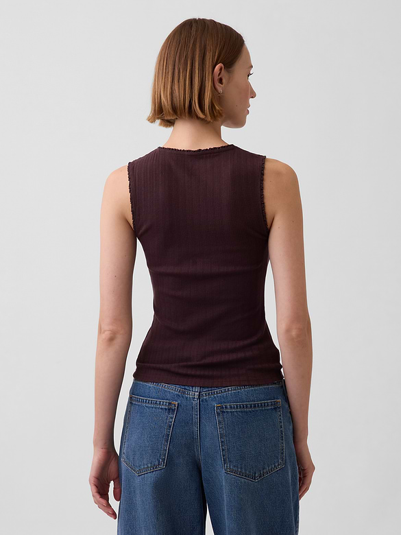 Pointelle Shell Tank Top