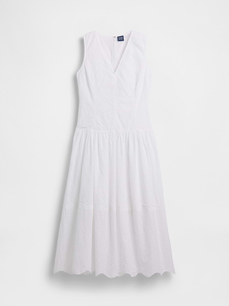 Image number 6 showing, Eyelet Drop-Waist Maxi Dress