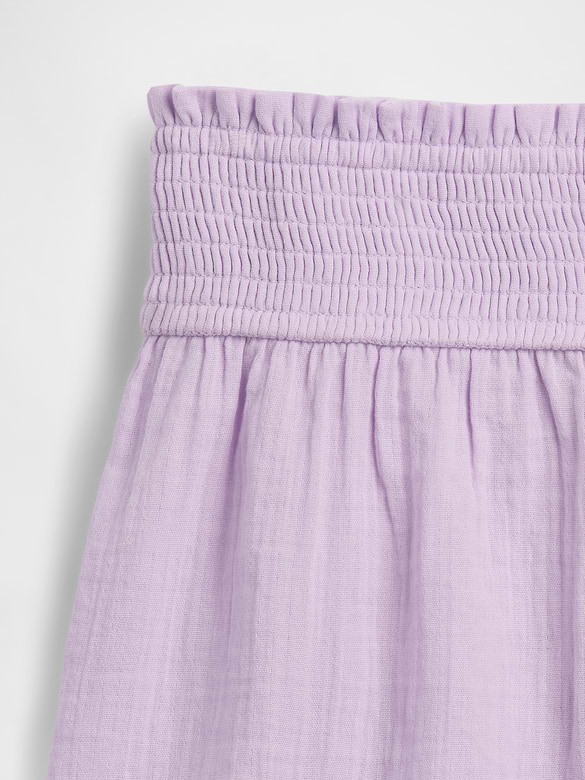 Kids Cotton Gauze Butterfly-Hem Shorts