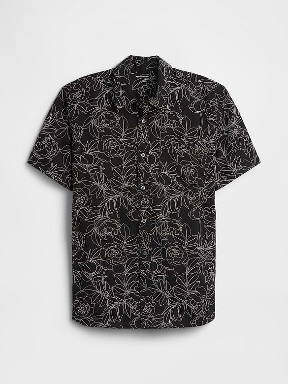 Stretch Poplin Shirt in Standard Fit