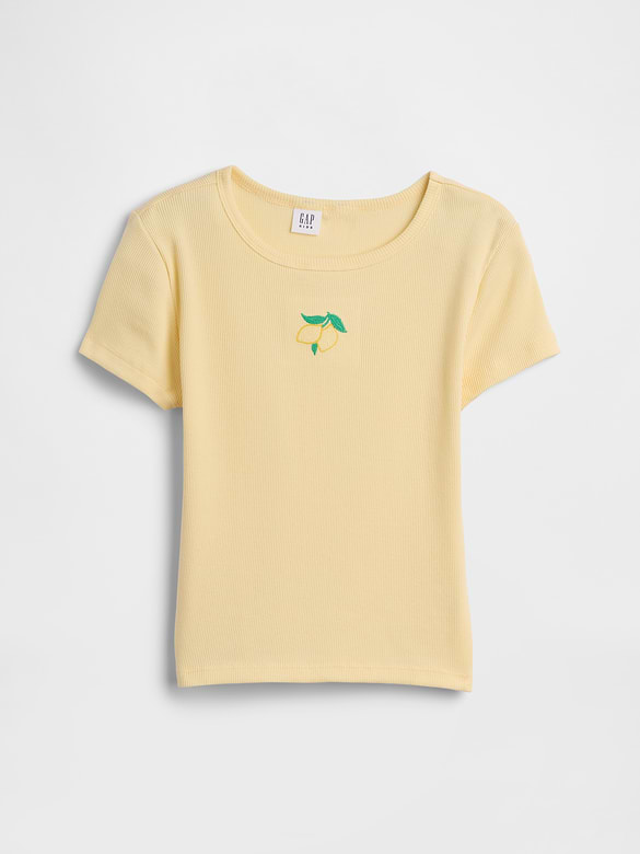 Kids Ribbed Crewneck T-Shirt