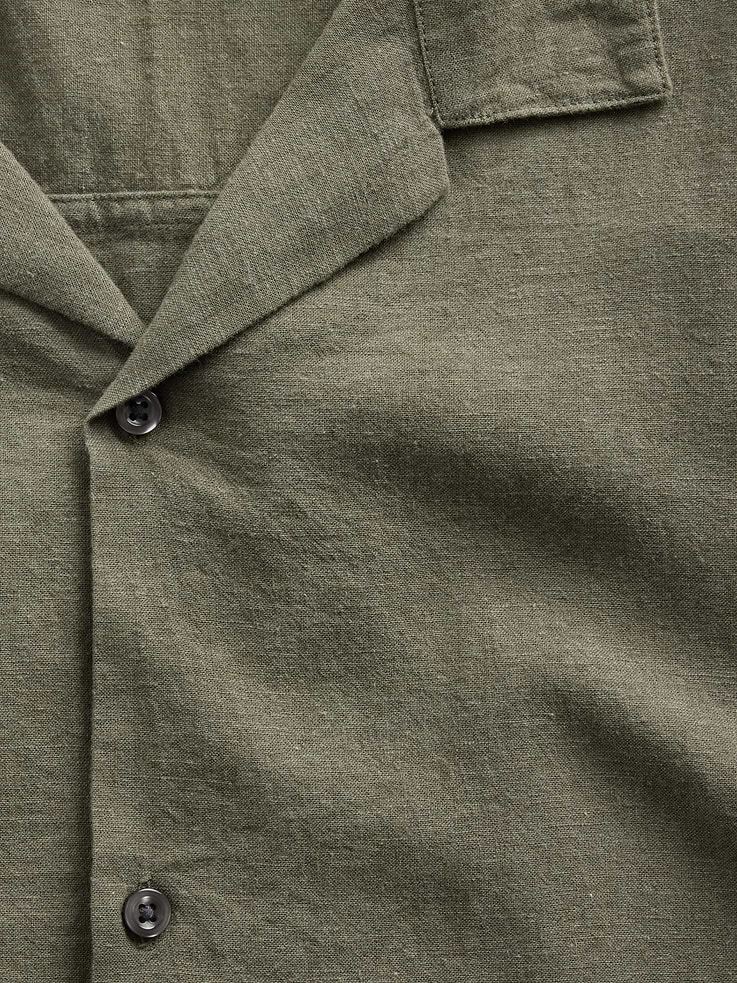 Image 4 of 5, Linen-Blend Vacay Shirt in Standard Fit