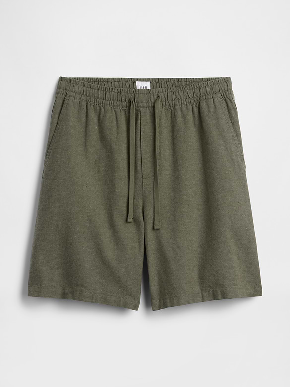 7" Linen-Blend Easy Shorts