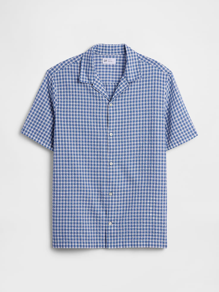 Image number 5 showing, Crinkle-Cotton Vacay Shirt in Standard Fit