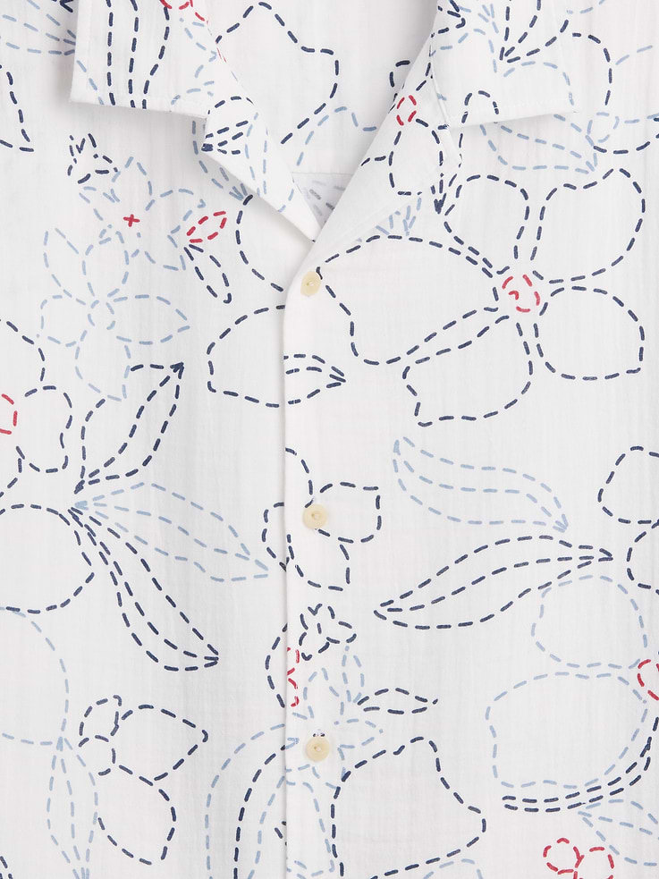 Image number 4 showing, Gauze Vacay Shirt in Boxy Fit