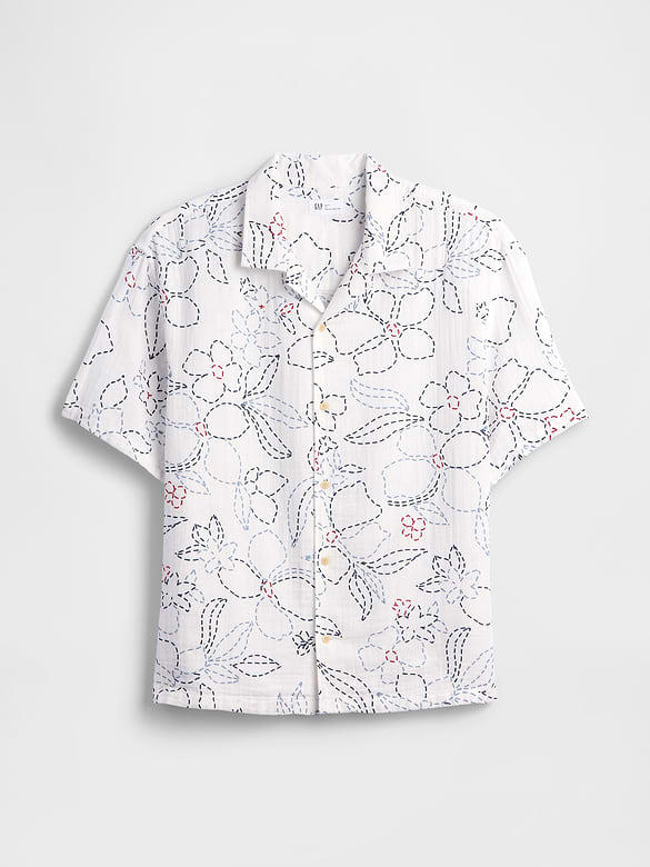 Gauze Vacay Shirt in Boxy Fit