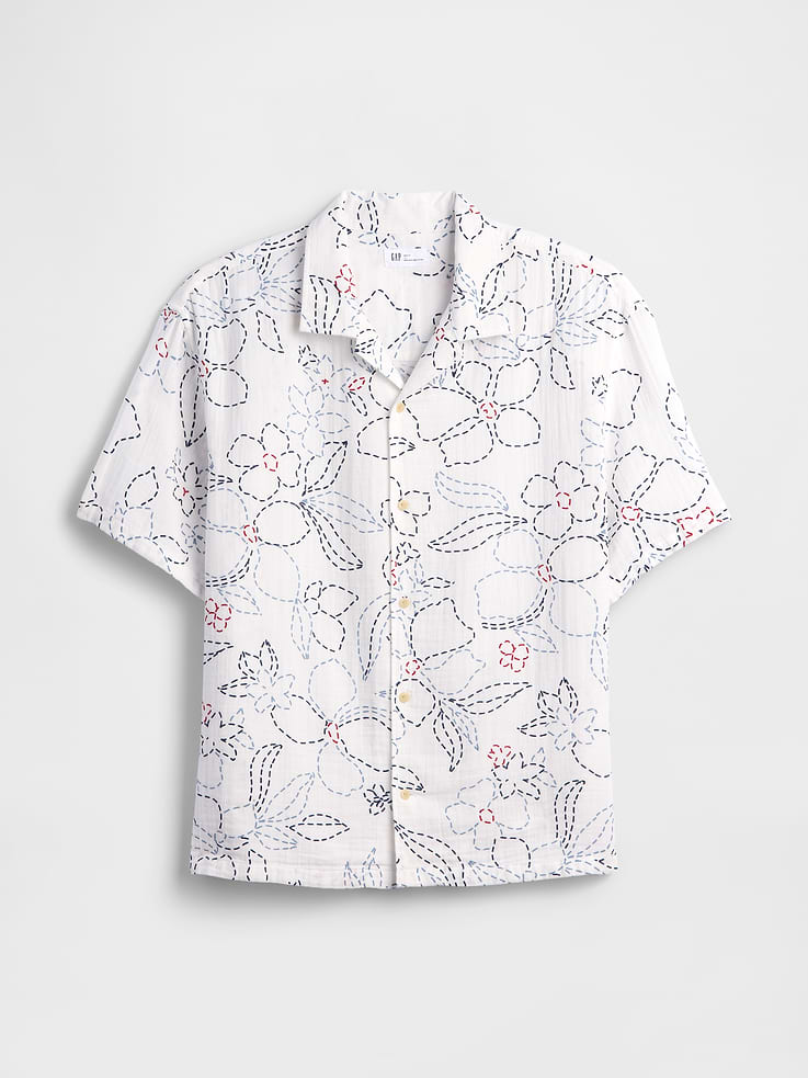 Image number 5 showing, Gauze Vacay Shirt in Boxy Fit
