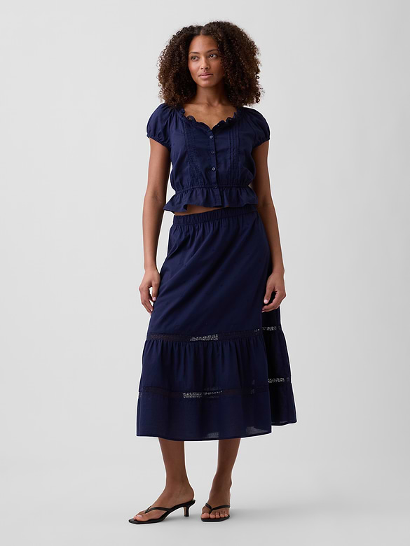 Cap-Sleeve Pintuck Top