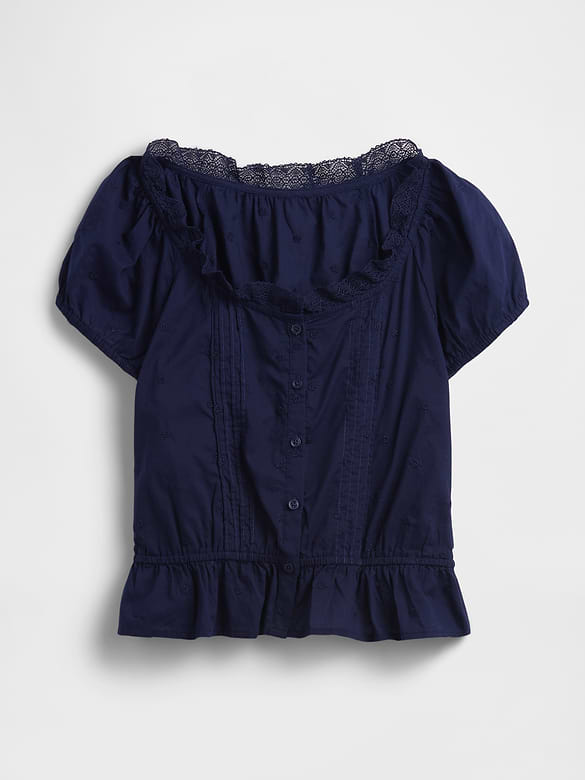 Cap-Sleeve Pintuck Top