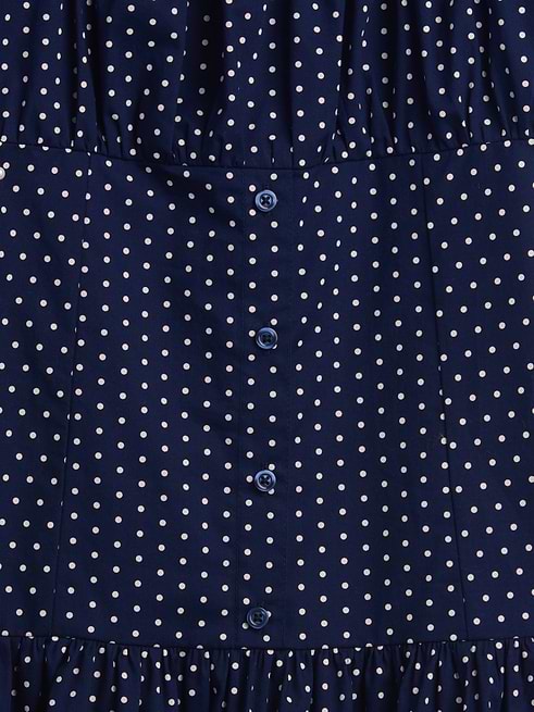gap blue polka dot dress Kids Drop-Waist Sleeve Length:Standard - 37