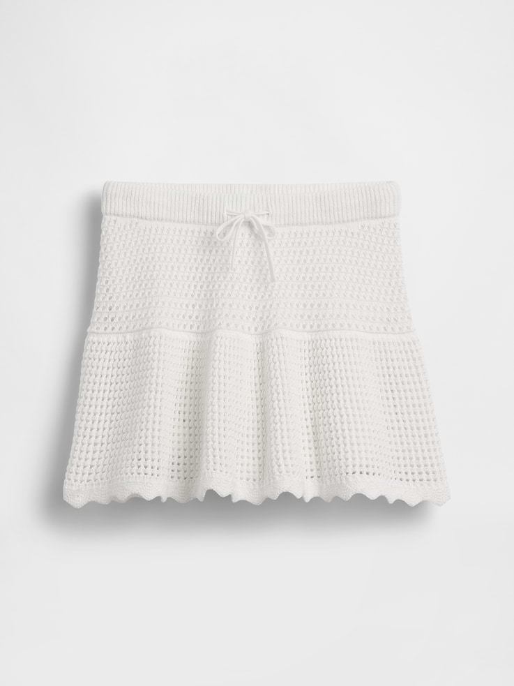 Image number 2 showing, Kids 100% Cotton Tiered Crochet Skort