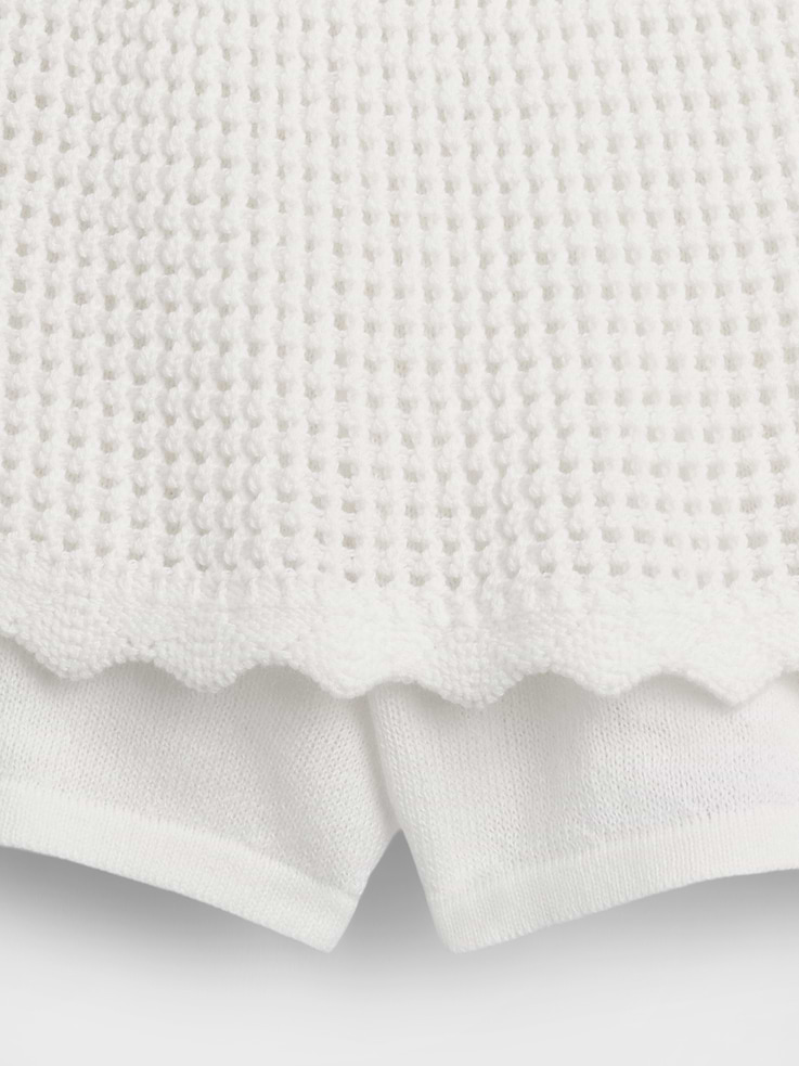 Image number 4 showing, Kids 100% Cotton Tiered Crochet Skort