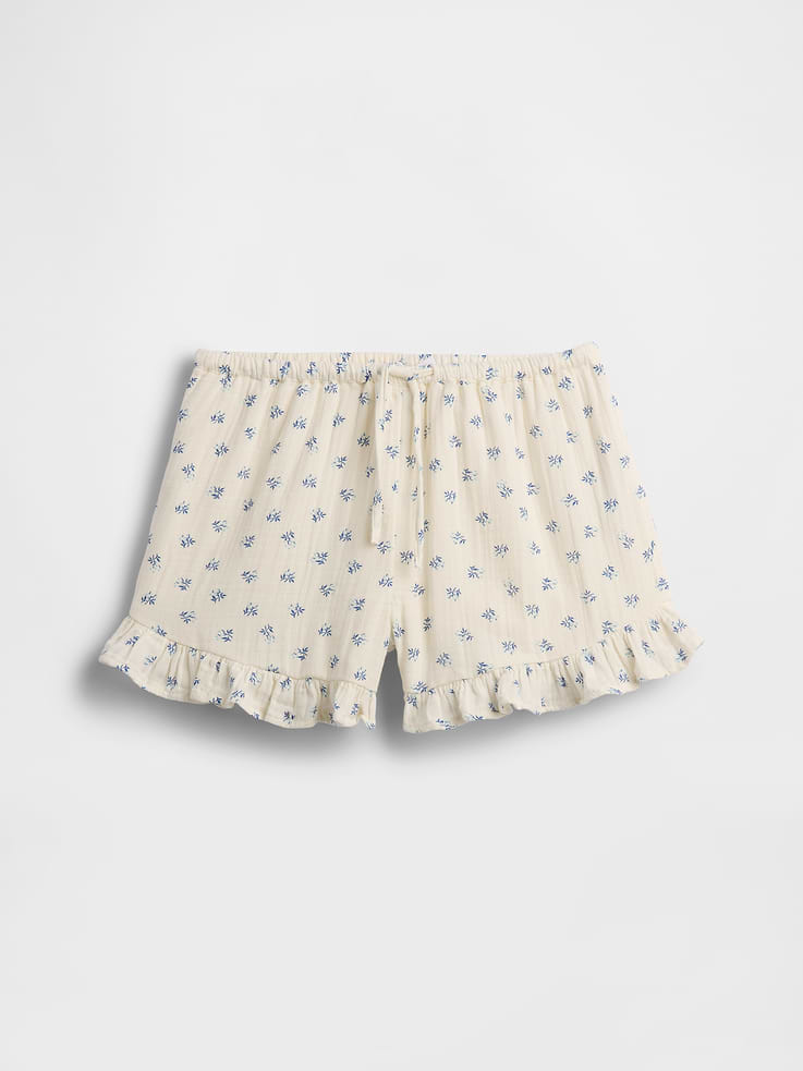 Image number 2 showing, Kids Cotton Gauze Easy Ruffle Shorts