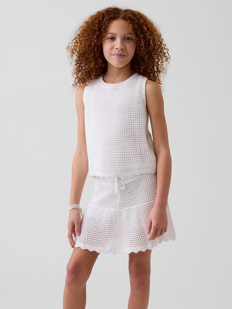 Image number 4 showing, Kids 100% Cotton  Crochet Tank Top