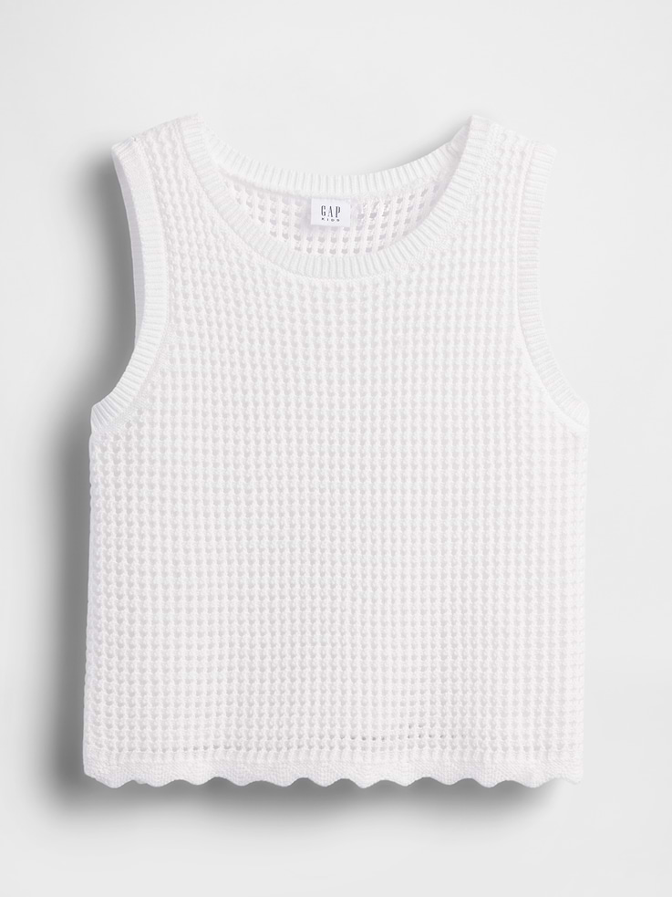 Image number 2 showing, Kids 100% Cotton  Crochet Tank Top