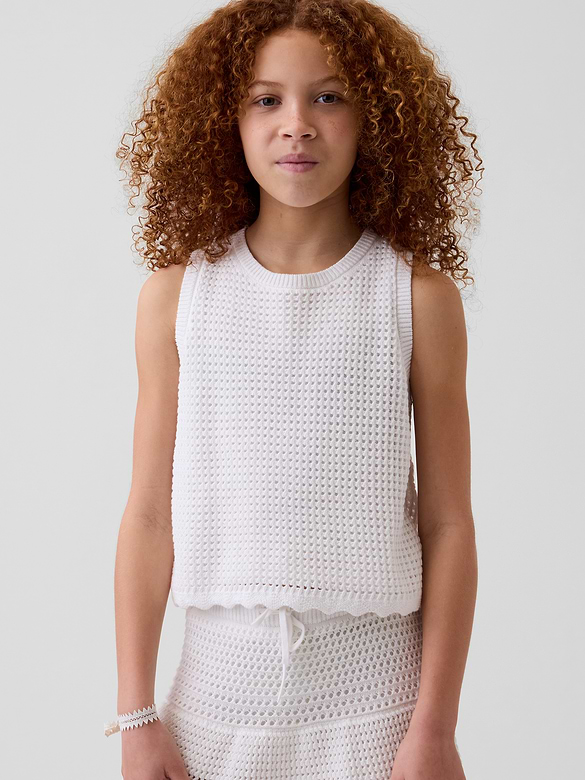 Kids 100% Cotton  Crochet Tank Top