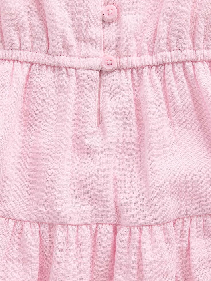 Image number 5 showing, Kids Cotton Gauze Tiered Tank Top