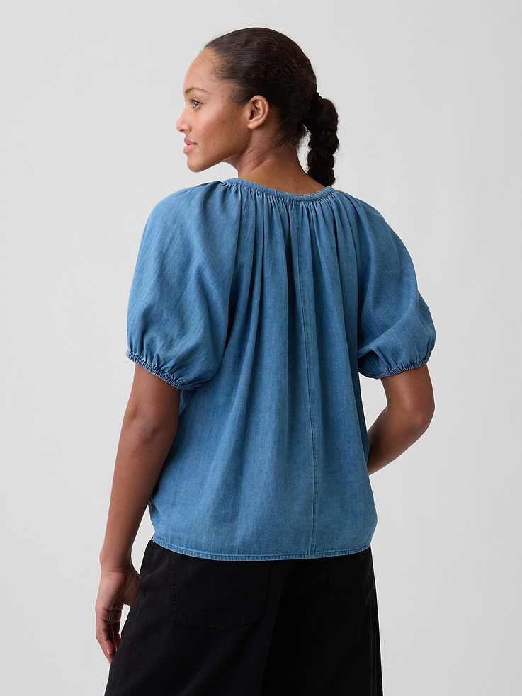 Image 2 of 5, Oversized Puff Sleeve Top