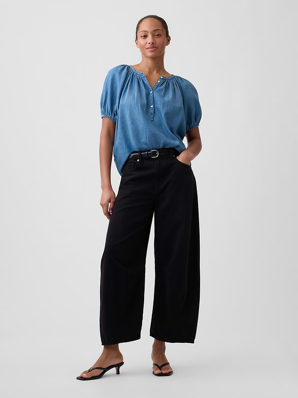 Oversized Puff Sleeve Top