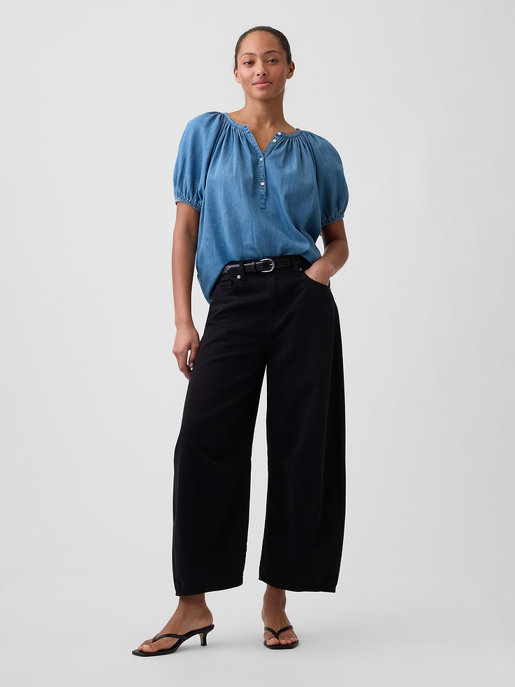 Image 3 of 5, Oversized Puff Sleeve Top