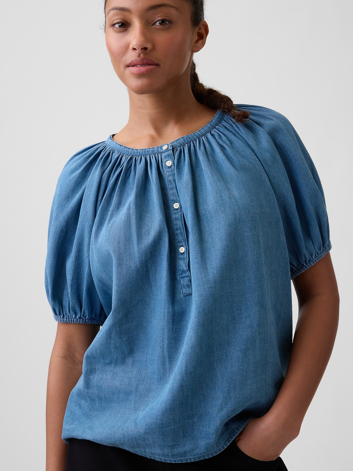 Oversized Puff Sleeve Top | Gap Factory