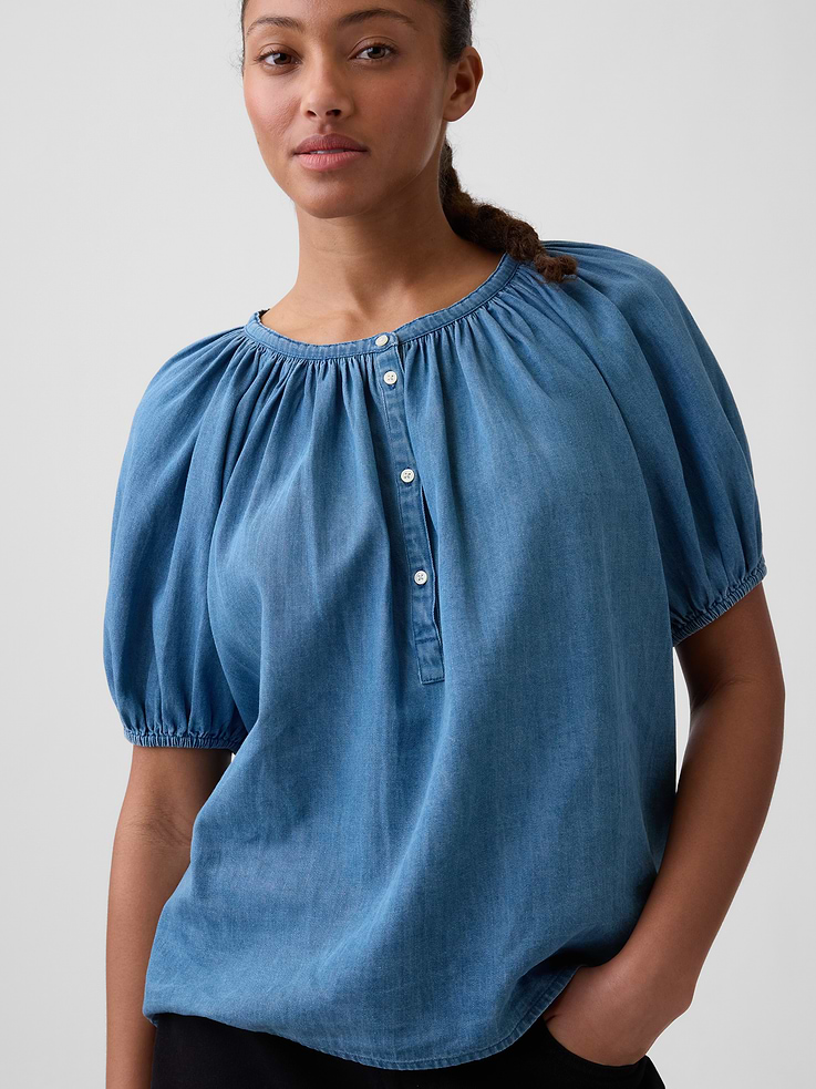 Image 4 of 5, Oversized Puff Sleeve Top