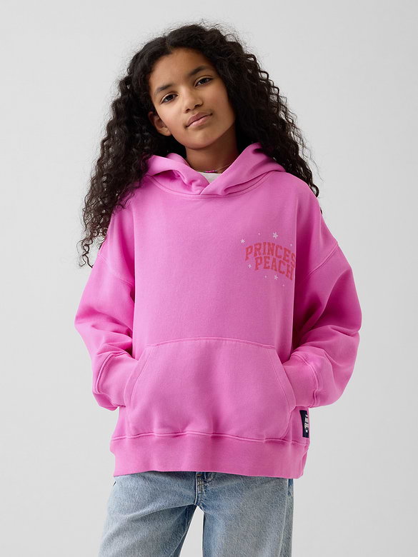 Kids Super Mario VintageSoft Relaxed Hoodie