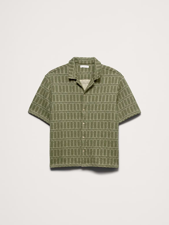 Relaxed-Fit Jacquard Resort Shirt