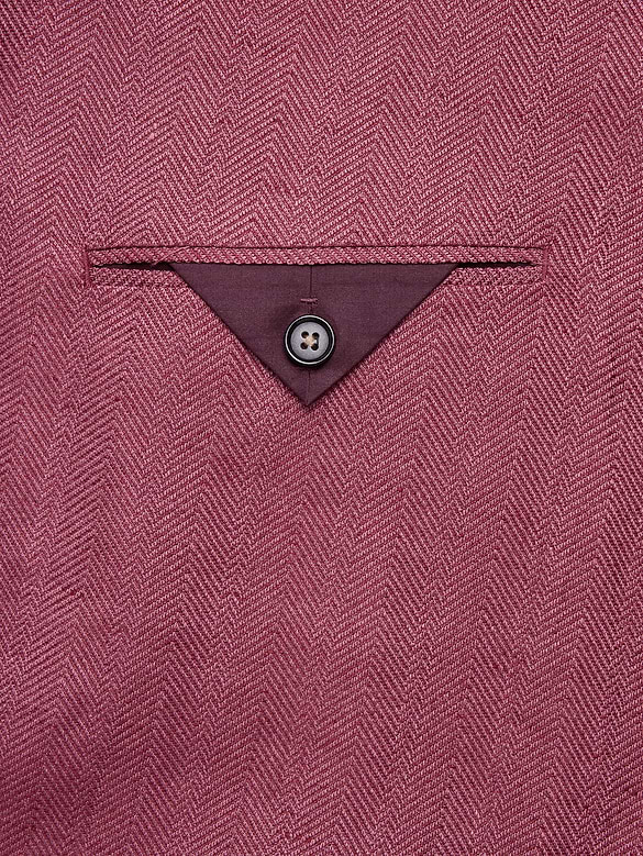 Double-Breasted Linen-Merino Suit Jacket