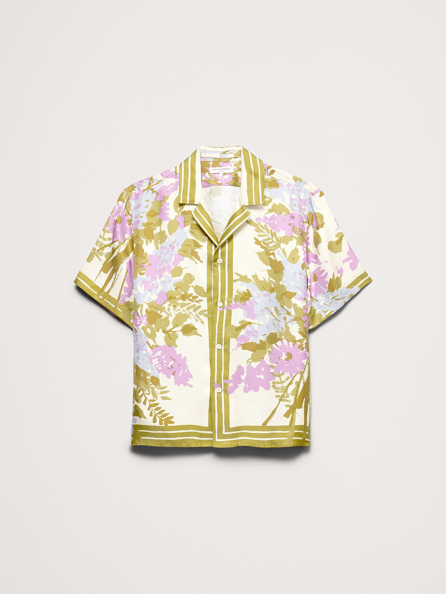 Image number 7 showing, Standard-Fit Silk Resort Shirt