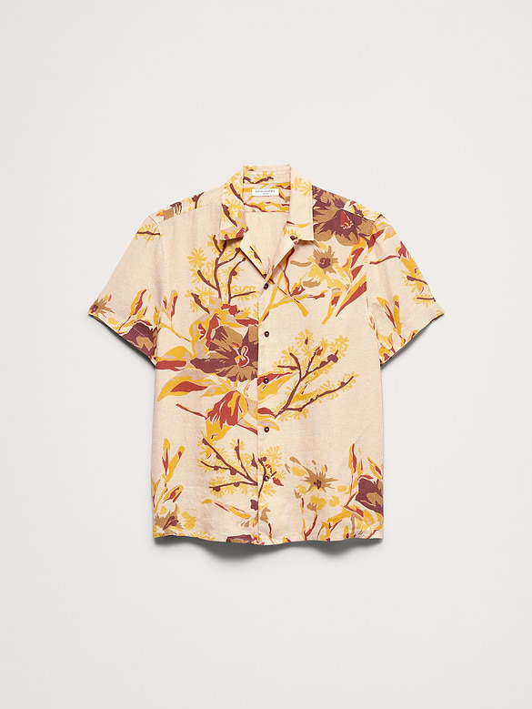 Standard-Fit Linen Resort Shirt