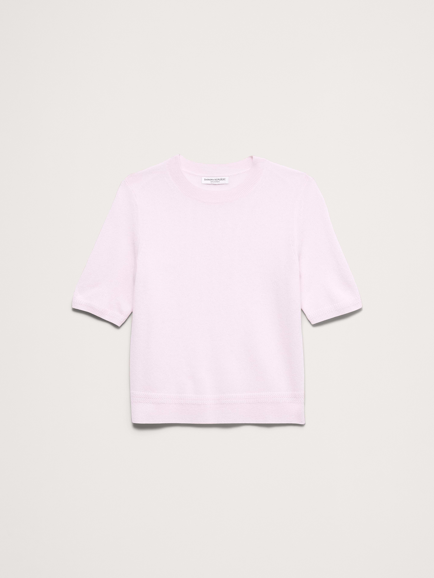 Image number 2 showing, Lightweight Cashmere Short-Sleeve Sweater