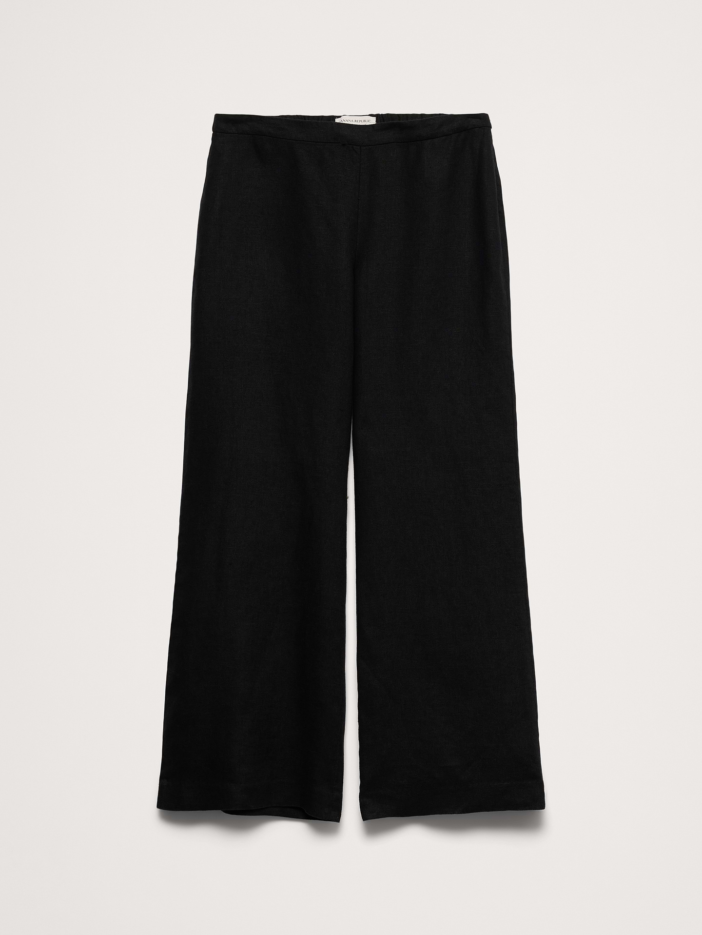 L'image numéro 8 présente Pantalon évasé longueur cheville à taille mi-basse en lin
