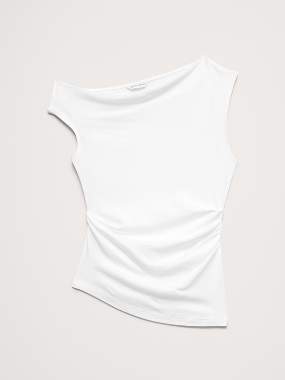 Airy Cotton Asymmetrical Tank