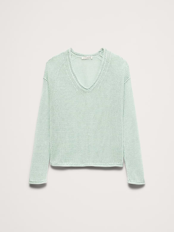 Heirloom Linen V-Neck Sweater