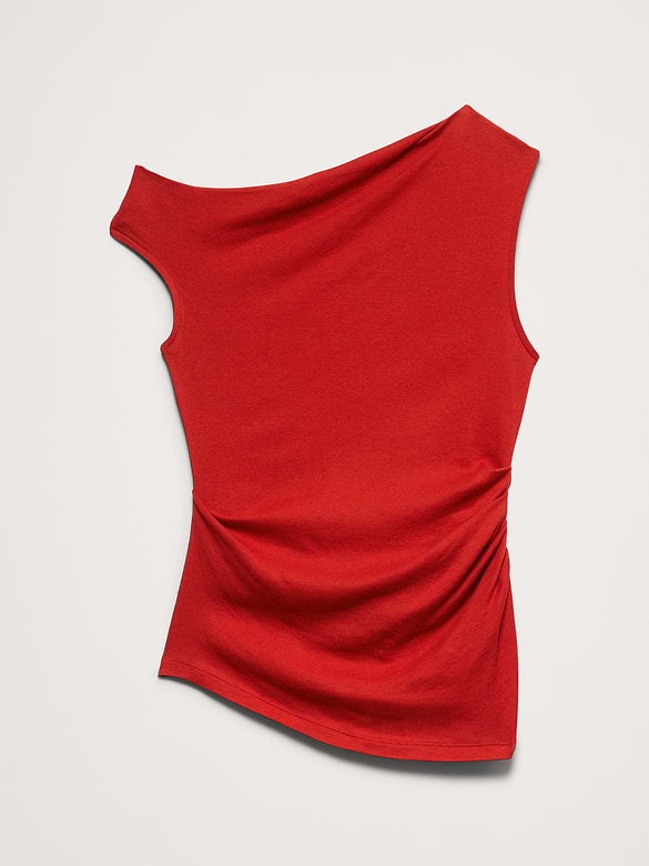 Airy Cotton Asymmetrical Tank