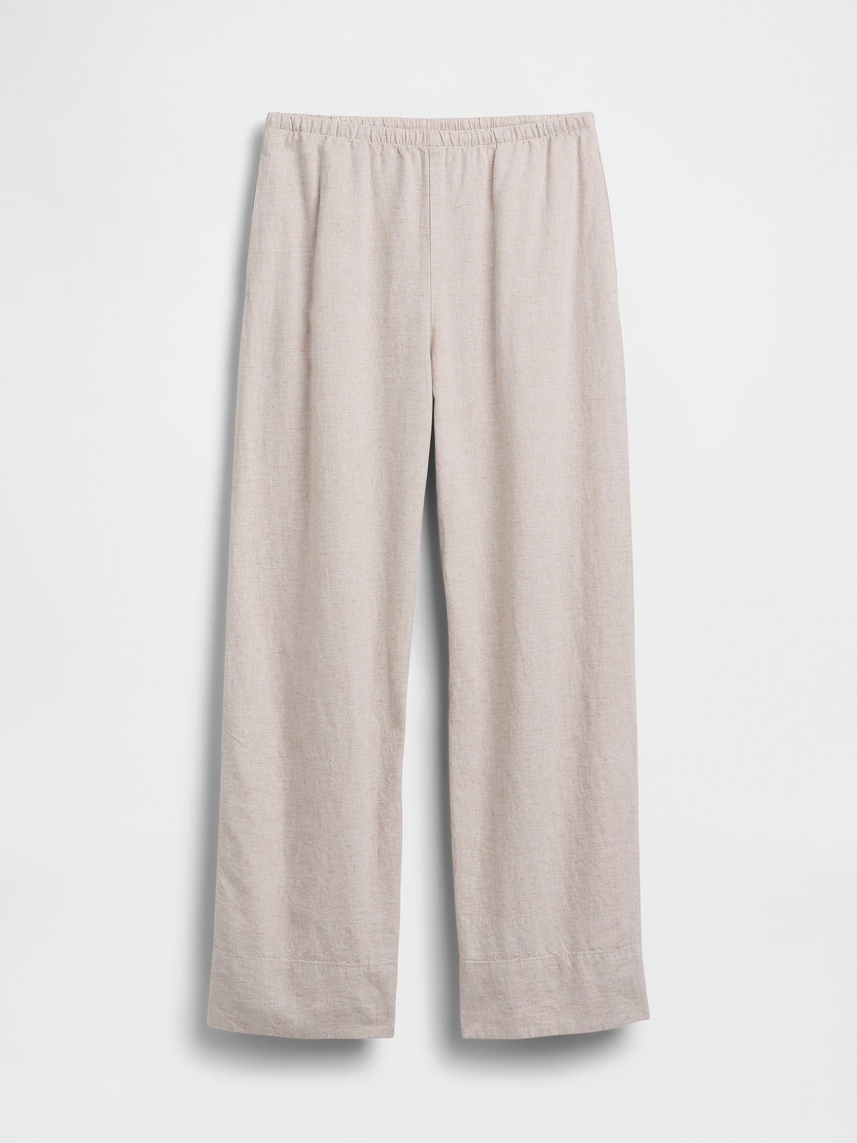 Linen-Blend Easy Wide-Leg Pants | Gap